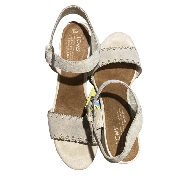 NWT - TOMS | Rosa Slingback Sandals | Birch Suede | Size 9 - Picture 4 of 10